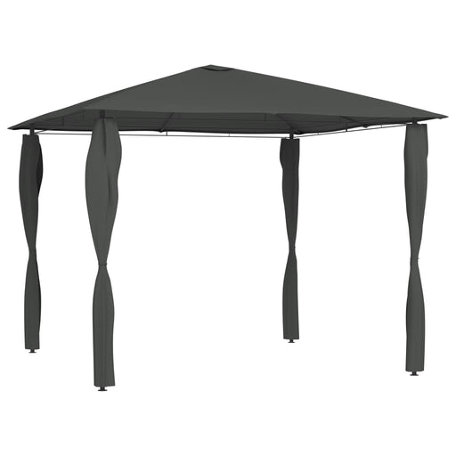Pavilion cu huse pentru stâlpi, antracit, 3x3x2,6 m, 160 g/m² - WALTI WALTI