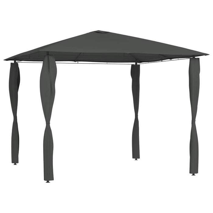 Pavilion cu huse pentru stâlpi, antracit, 3x3x2,6 m, 160 g/m² - WALTI WALTI