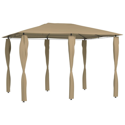 Pavilion cu huse pentru stâlpi, gri taupe, 3x4x2,6 m, 160 g/m² - WALTI WALTI