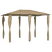 Pavilion cu huse pentru stâlpi, gri taupe, 3x4x2,6 m, 160 g/m² - WALTI WALTI