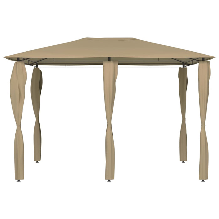 Pavilion cu huse pentru stâlpi, gri taupe, 3x4x2,6 m, 160 g/m² - WALTI WALTI
