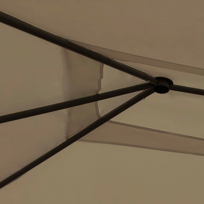 Pavilion cu huse pentru stâlpi, gri taupe, 3x4x2,6 m, 160 g/m² - WALTI WALTI