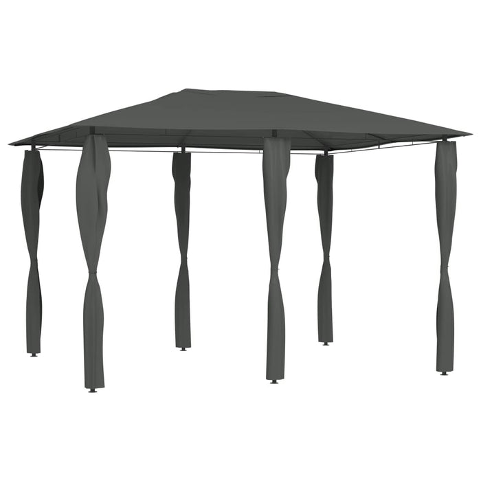 Pavilion cu huse pentru stâlpi, antracit, 3x4x2,6 m, 160 g/m² - WALTI WALTI