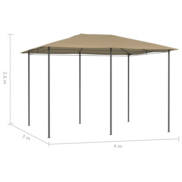 Pavilion, gri taupe, 3x4x2,6 m, 160 g/m² - WALTI WALTI