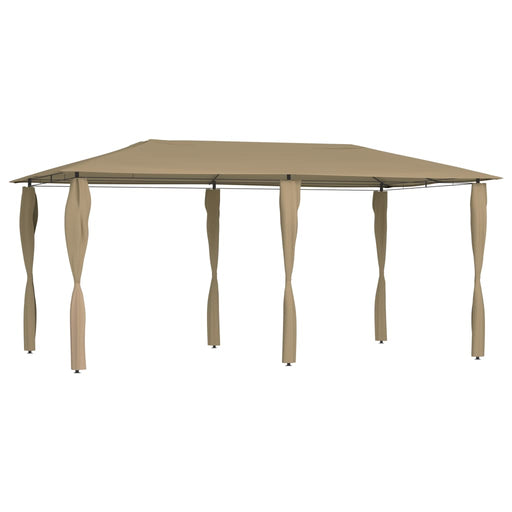 Pavilion cu huse pentru stâlpi, gri taupe, 3x6x2,6 m, 160 g/m² - WALTI WALTI