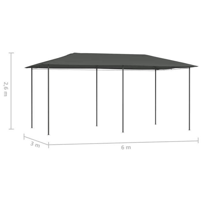 Pavilion, antracit, 2,98x5,3x2,59 m, 160 g/m² WALTI