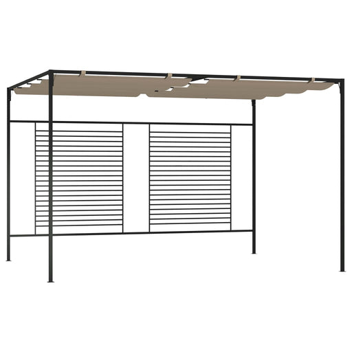 Pavilion grădină, acoperiș retractabil gri taupe 3x4x2,3 m 180 g/m² - WALTI WALTI
