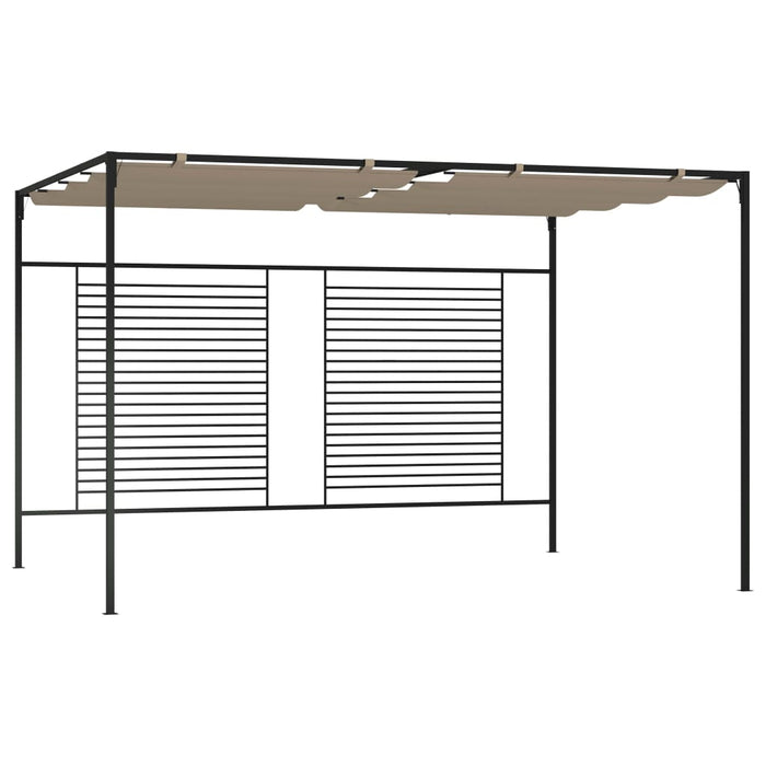 Pavilion grădină, acoperiș retractabil gri taupe 3x4x2,3 m 180 g/m² - WALTI WALTI