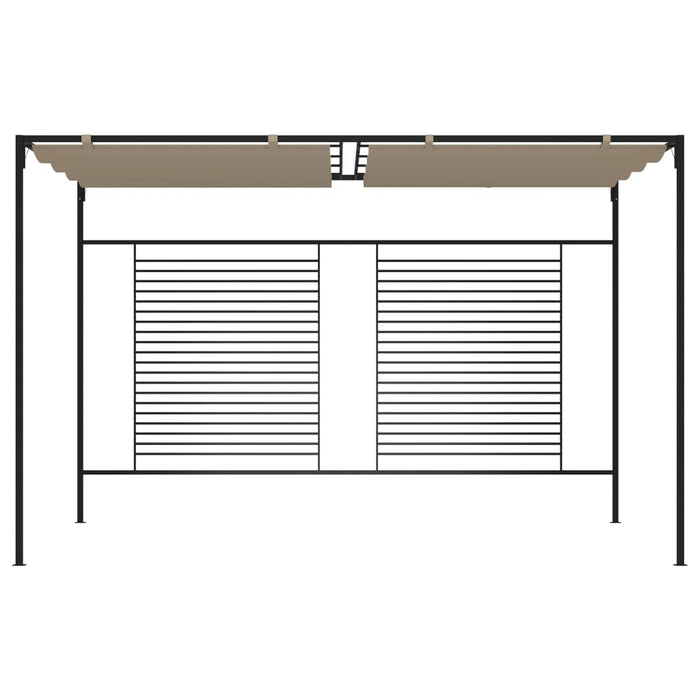 Pavilion grădină, acoperiș retractabil gri taupe 3x4x2,3 m 180 g/m² - WALTI WALTI