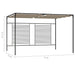 Pavilion grădină, acoperiș retractabil gri taupe 3x4x2,3 m 180 g/m² - WALTI WALTI