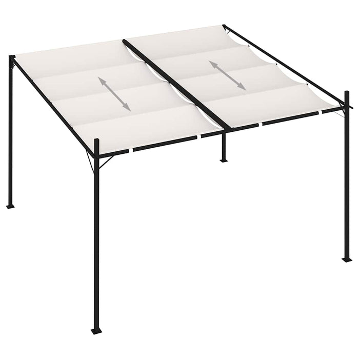 Pavilion cu acoperiș retractabil, crem, 300x300x233 cm WALTI