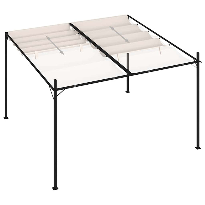 Pavilion cu acoperiș retractabil, crem, 300x300x233 cm WALTI