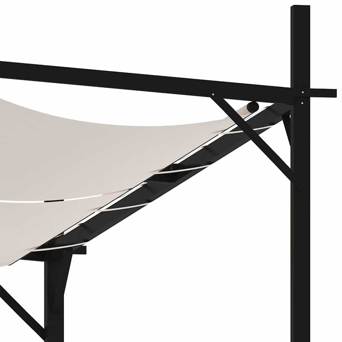 Pavilion cu acoperiș retractabil, crem, 300x300x233 cm WALTI
