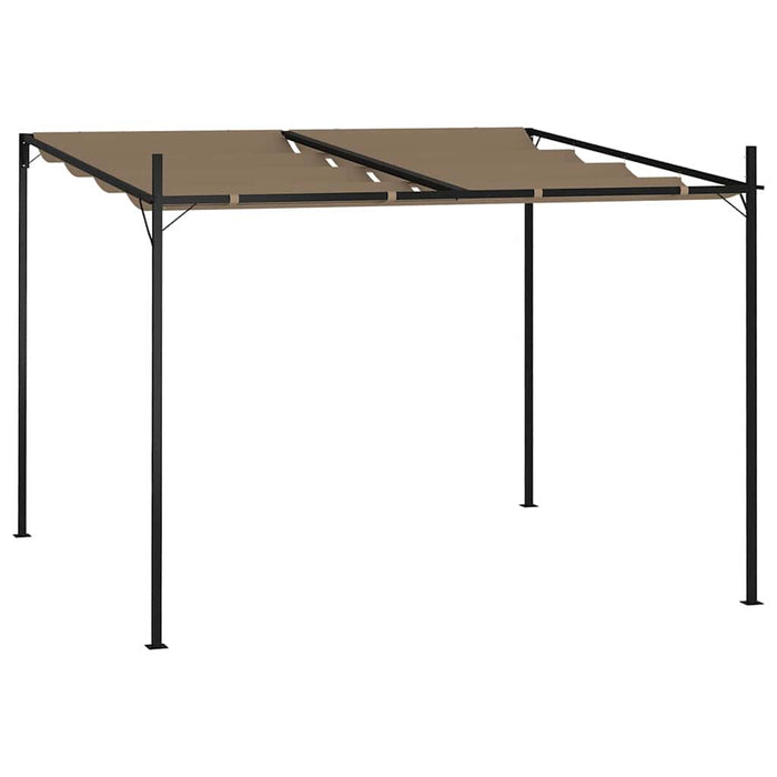 Pavilion cu acoperiș retractabil, gri taupe, 300x300x233 cm WALTI