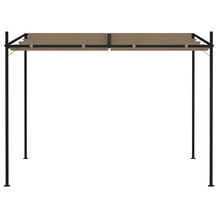 Pavilion cu acoperiș retractabil, gri taupe, 300x300x233 cm WALTI