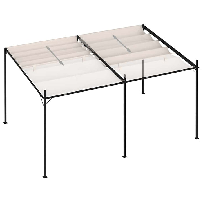 Pavilion cu acoperiș retractabil, crem, 400x300x233 cm WALTI