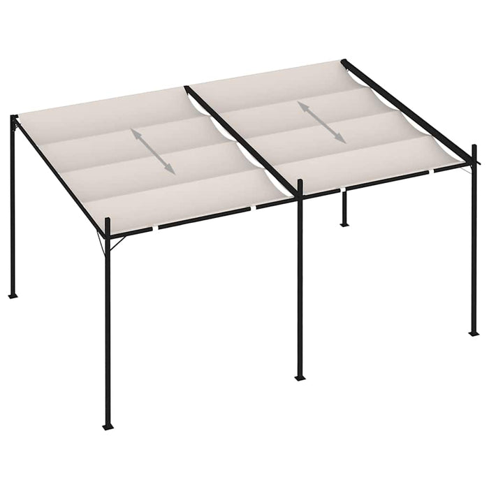 Pavilion cu acoperiș retractabil, crem, 400x300x233 cm WALTI