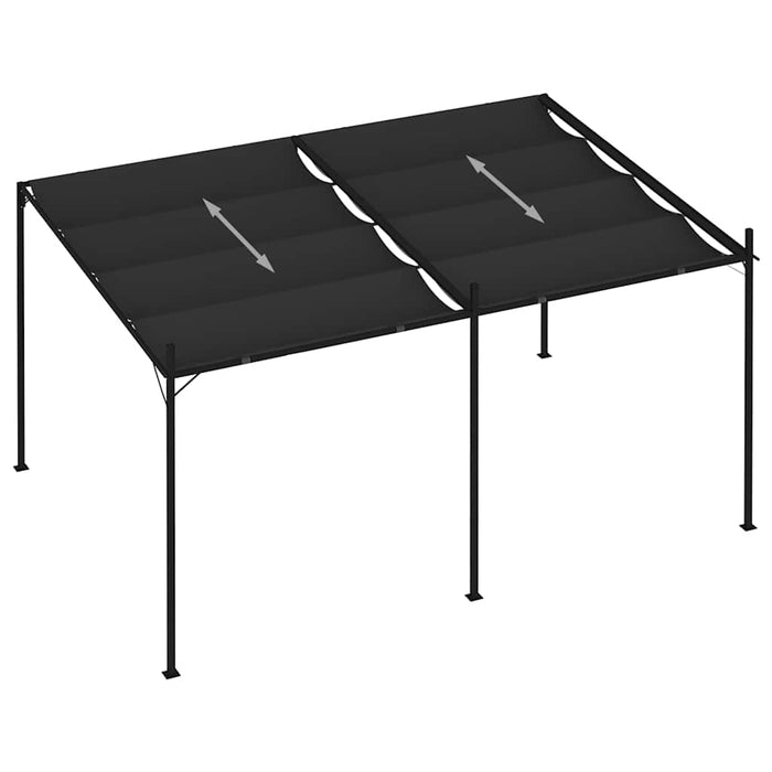 Pavilion cu acoperiș retractabil, antracit, 400x300x233 cm WALTI