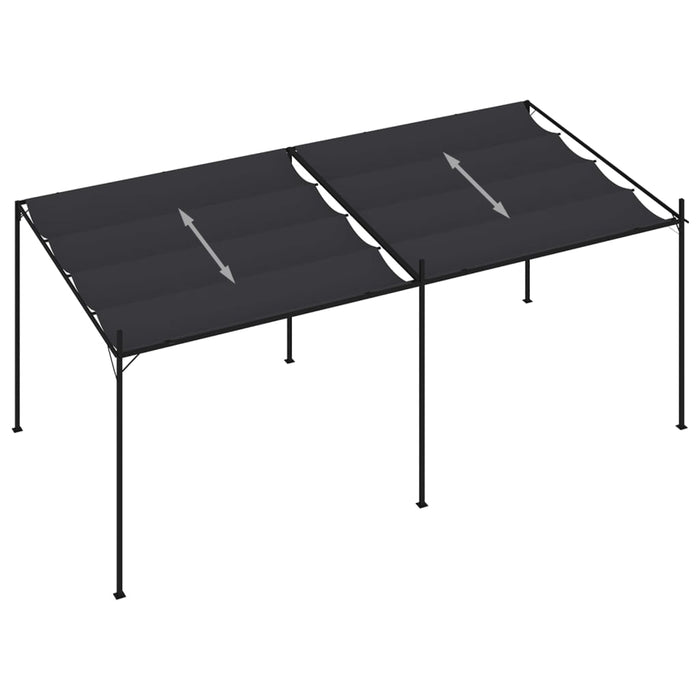 Pavilion cu acoperiș retractabil, antracit, 600x300x233 cm - WALTI WALTI