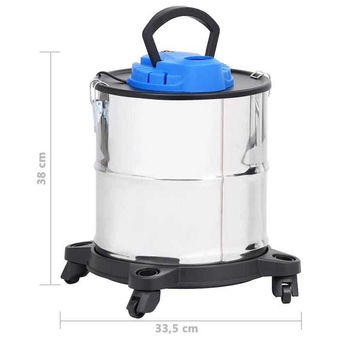 Aspirator de cenușă cu tub și perie, oțel inoxidabil WALTI