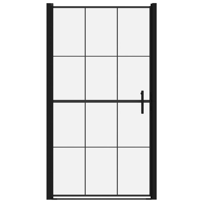 Ușă de duș, negru, 100 x 178 cm, sticlă securizată - WALTI WALTI