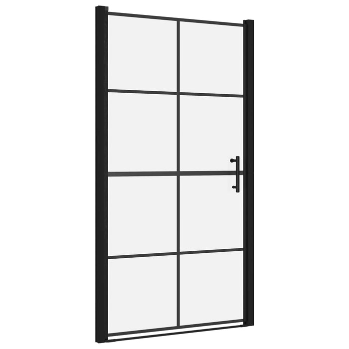 Ușă de duș, negru, 100 x 178 cm, sticlă securizată - WALTI WALTI