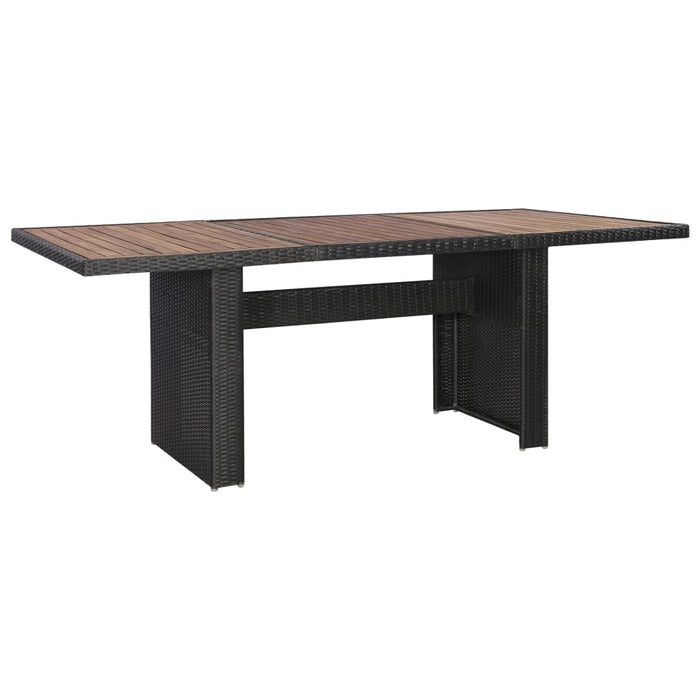 Set mobilier de grădină cu perne, 9 piese, negru, poliratan - WALTI WALTI