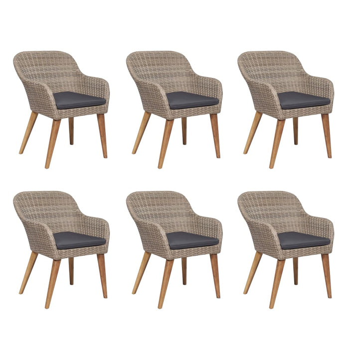 Set mobilier de exterior cu perne, 7 piese, poliratan - WALTI WALTI