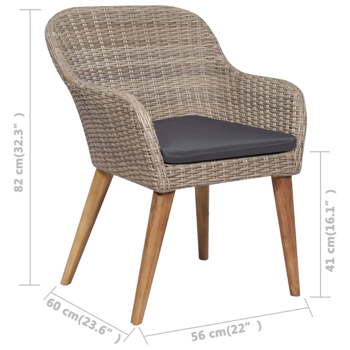 Set mobilier de exterior cu perne, 7 piese, poliratan - WALTI WALTI