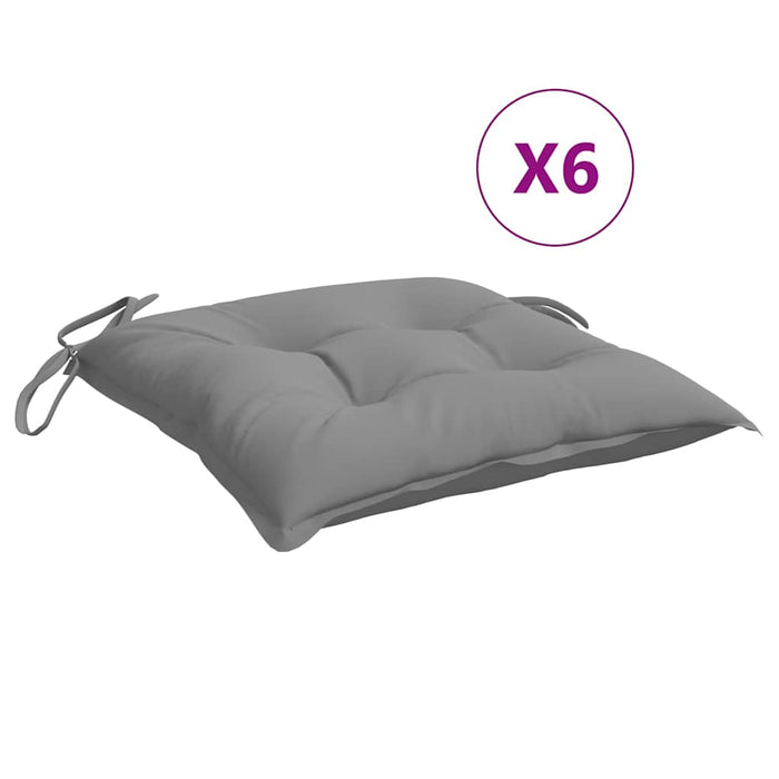 Perne de scaun, 6 buc., gri, 40x40x7 cm, textil oxford WALTI