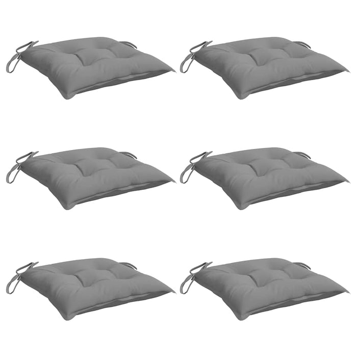Perne de scaun, 6 buc., gri, 40x40x7 cm, textil oxford WALTI