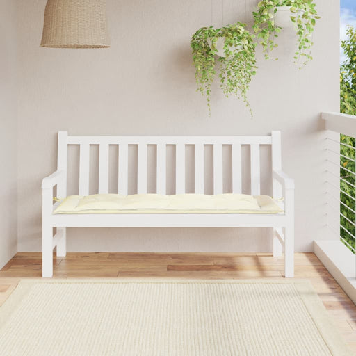 Pernă bancă de grădină, alb crem, 150x50x7 cm, textil oxford - WALTI WALTI