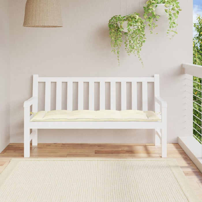Pernă bancă de grădină, alb crem, 150x50x7 cm, textil oxford - WALTI WALTI
