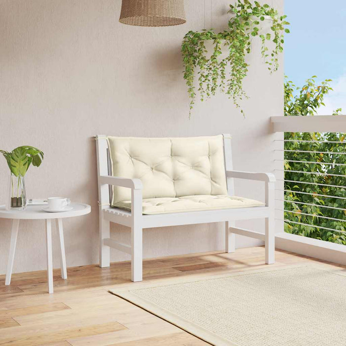Pernă bancă de grădină, alb crem 100x(50+50)x7 cm textil oxford - WALTI WALTI