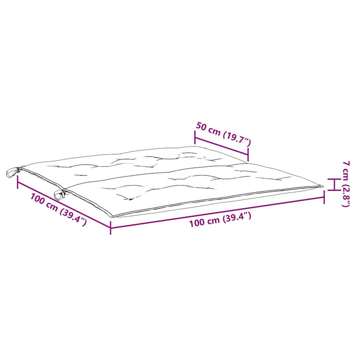 Pernă bancă de grădină, bej, 100x(50+50)x7 cm, material oxford WALTI