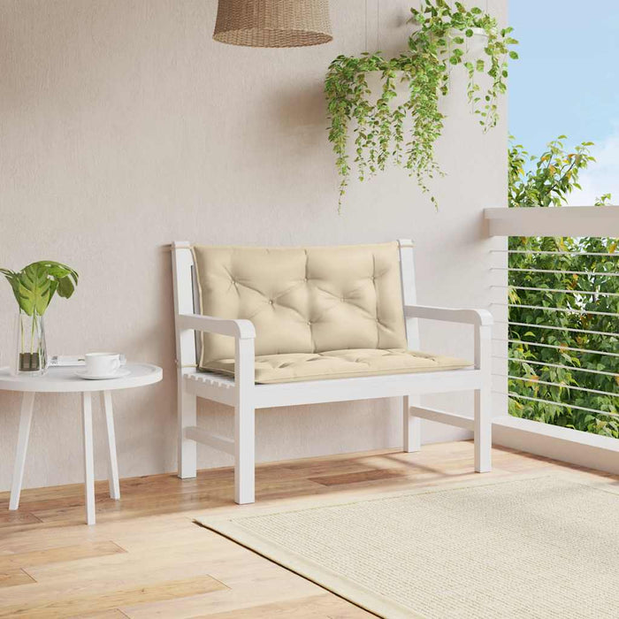 Pernă bancă de grădină, bej, 100x(50+50)x7 cm, material oxford WALTI