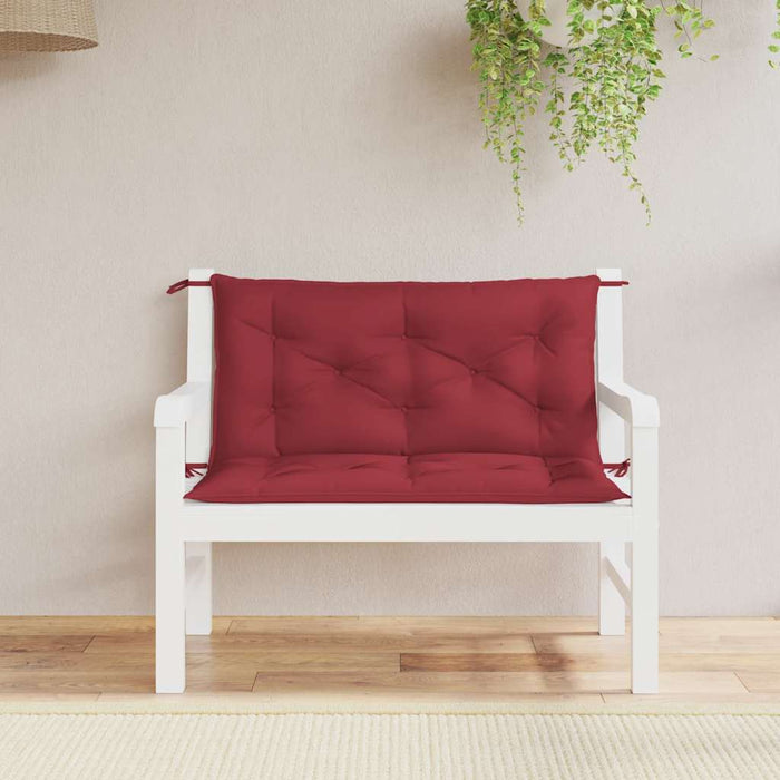 Pernă bancă de grădină roșu vin 100x(50+50)x7cm material oxford WALTI