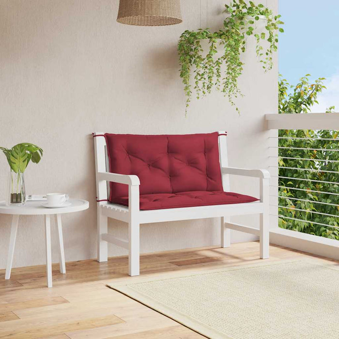 Pernă bancă de grădină roșu vin 100x(50+50)x7cm material oxford WALTI