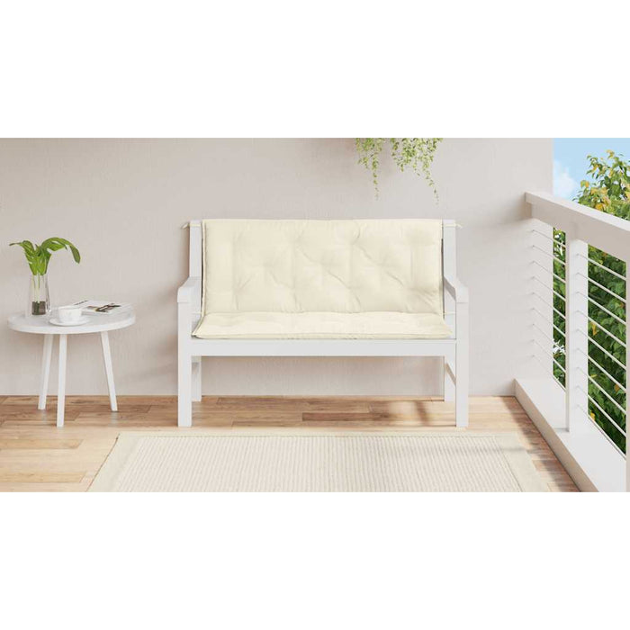Pernă bancă de grădină, alb crem 120x(50+50)x7 cm textil oxford - WALTI WALTI