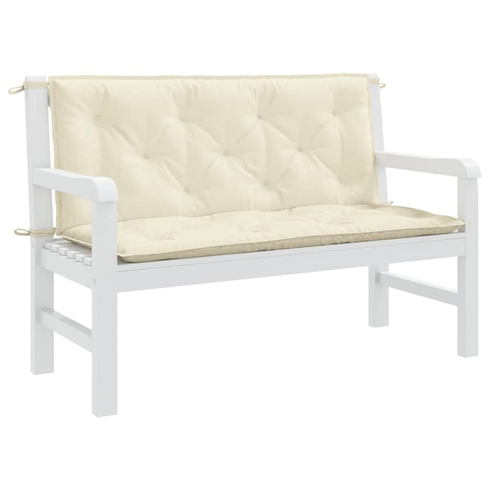 Pernă bancă de grădină, alb crem 120x(50+50)x7 cm textil oxford - WALTI WALTI