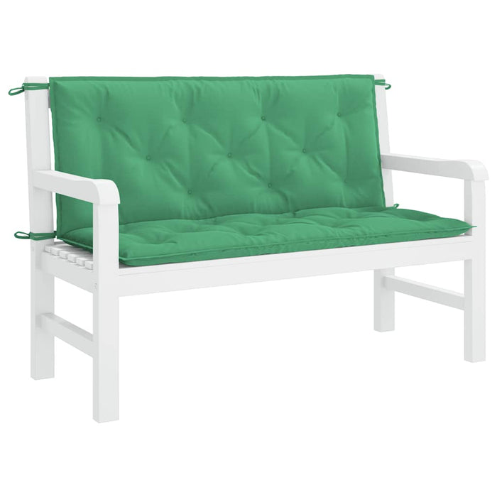 Pernă bancă de grădină, verde, 120x(50+50)x7cm, material oxford WALTI