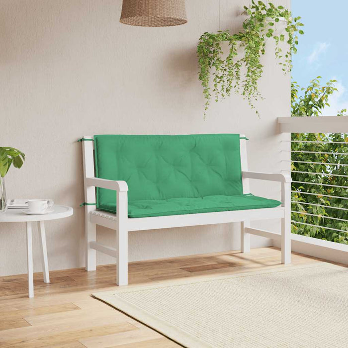 Pernă bancă de grădină, verde, 120x(50+50)x7cm, material oxford WALTI