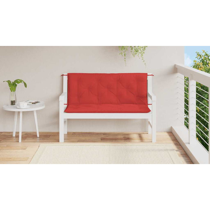 Pernă de bancă de grădină roșu 120x(50+50)x7 cm material oxford WALTI