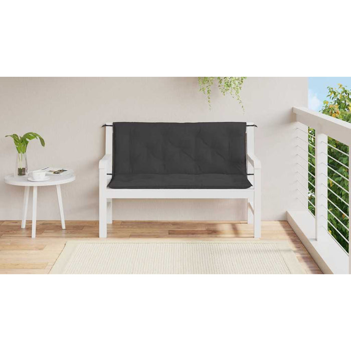 Pernă bancă de grădină, negru, 120x(50+50)x7cm, material oxford - WALTI WALTI