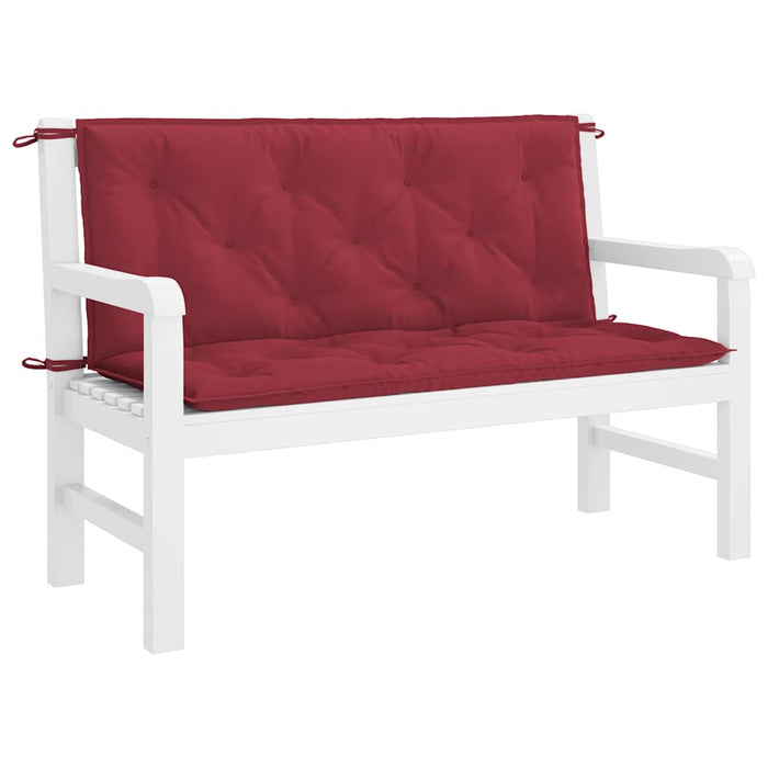 Pernă bancă de grădină roșu vin, 120x(50+50)x7cm, textil oxford - WALTI WALTI