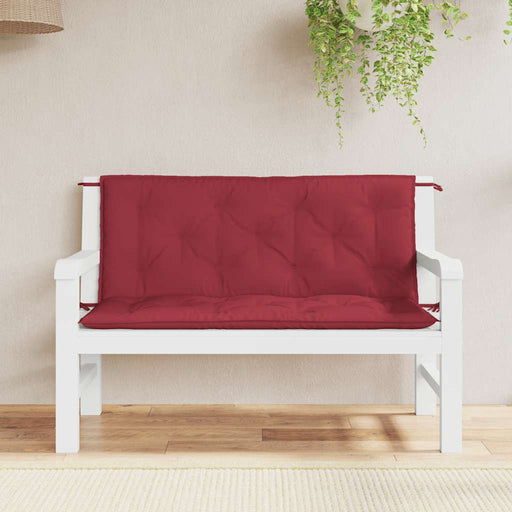 Pernă bancă de grădină roșu vin, 120x(50+50)x7cm, textil oxford - WALTI WALTI