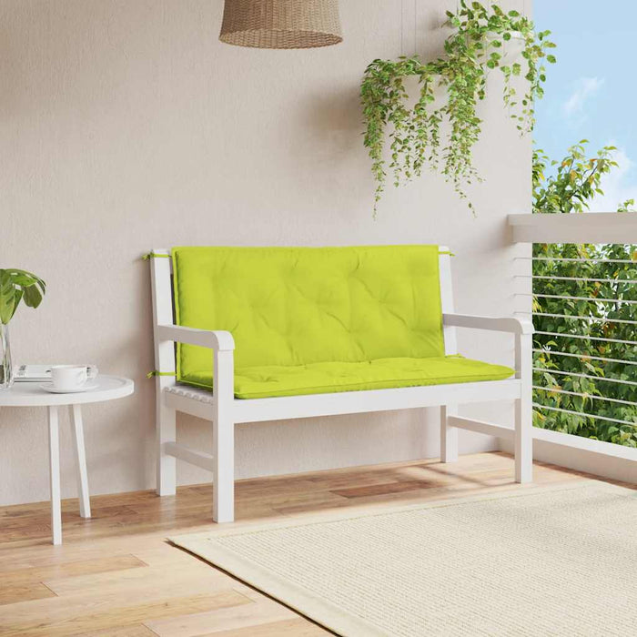 Pernă bancă grădină, verde aprins 120x(50+50)x7cm textil oxford - WALTI WALTI
