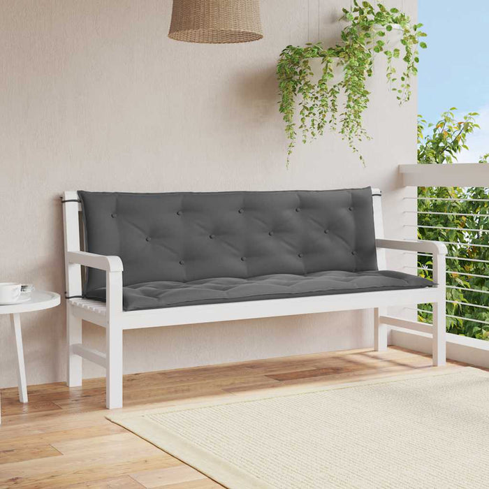 Pernă bancă de grădină antracit 150x(50+50)x7cm material oxford - WALTI WALTI