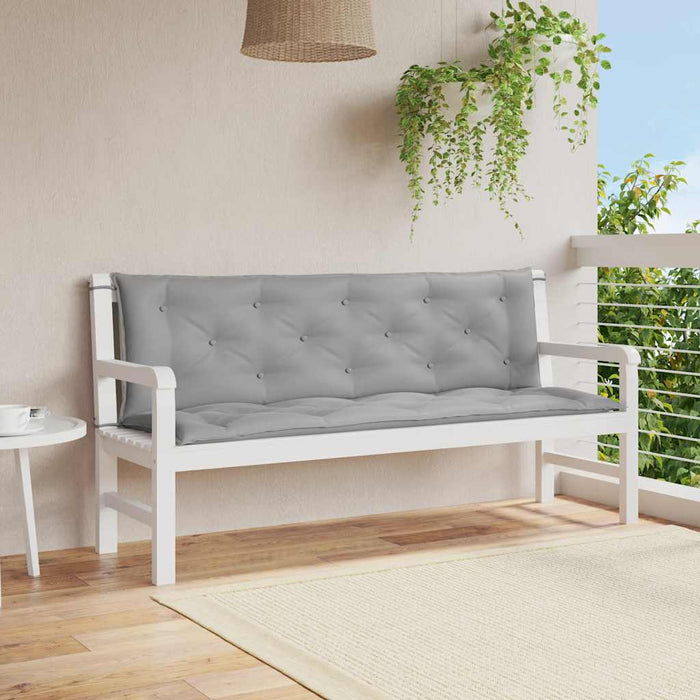 Pernă de bancă de grădină gri, 150x(50+50)x7cm, material oxford - WALTI WALTI