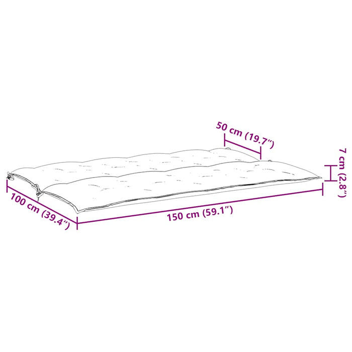 Pernă bancă grădină, gri taupe 150x(50+50)x7cm material oxford - WALTI WALTI